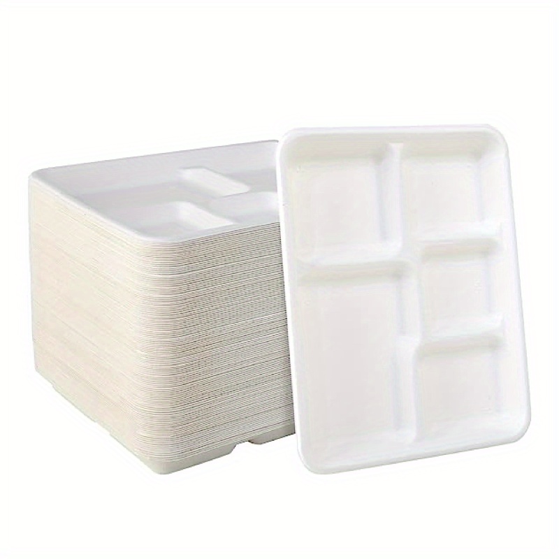 5 Compartment Disposable Paper Plates Heavy Duty - Temu