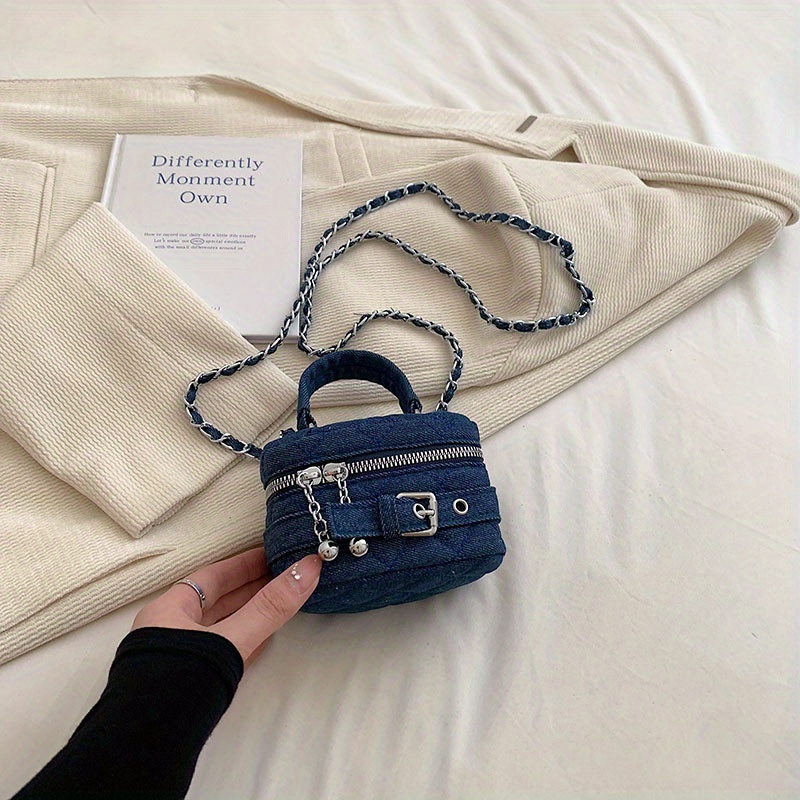 Mini Denim Crossbody Bag, Argyle Quilted Handbag For Women, Y2k Trendy  Lipstick Bag & Coin Purse - Temu