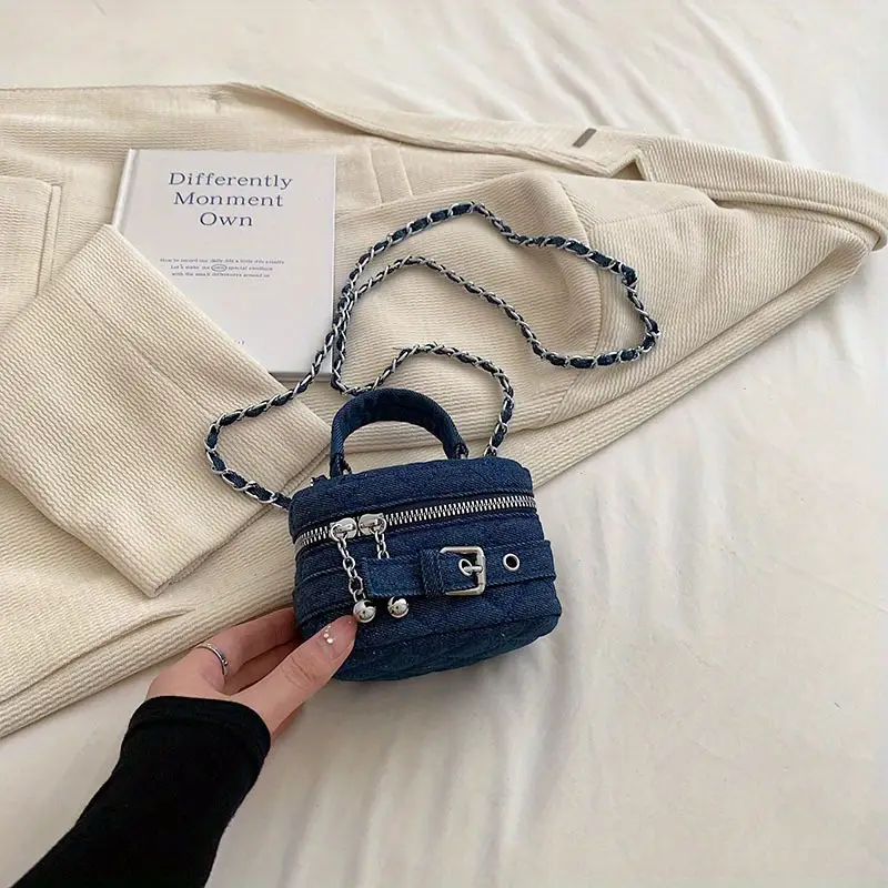 Mini Denim Crossbody Bag, Argyle Quilted Handbag For Women, Y2k Trendy  Lipstick Bag & Coin Purse - Temu