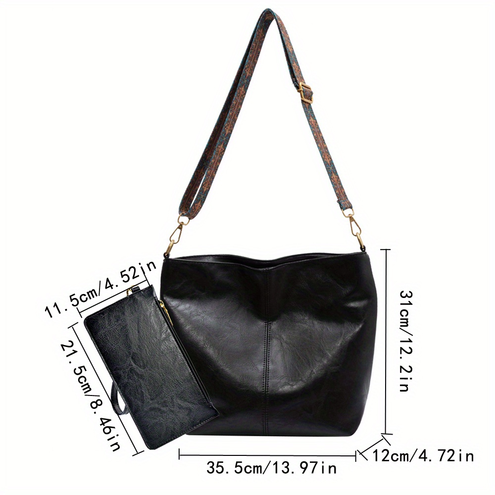 TOGO Minimalism Handmade Hobo Shoulder Bag - Black – msncraft