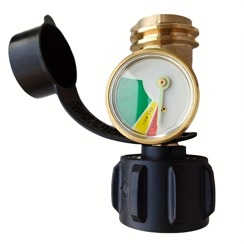 Propane Tank Gauge Brass Adapter W/gas Pressure Level Meter - Temu