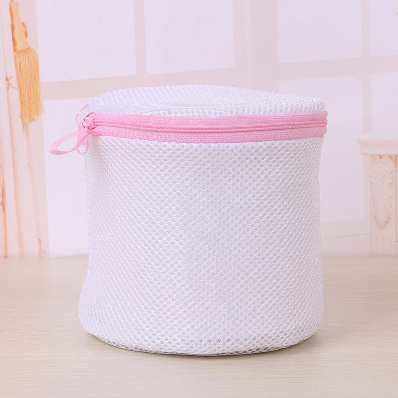 Reusable Cylindrical Laundry Bag With Zip - Anti-deformation Bra And Briefs Washing  Bag For Washing Machines - Mesh Design For Easy Cleaning And Organization -  Temu