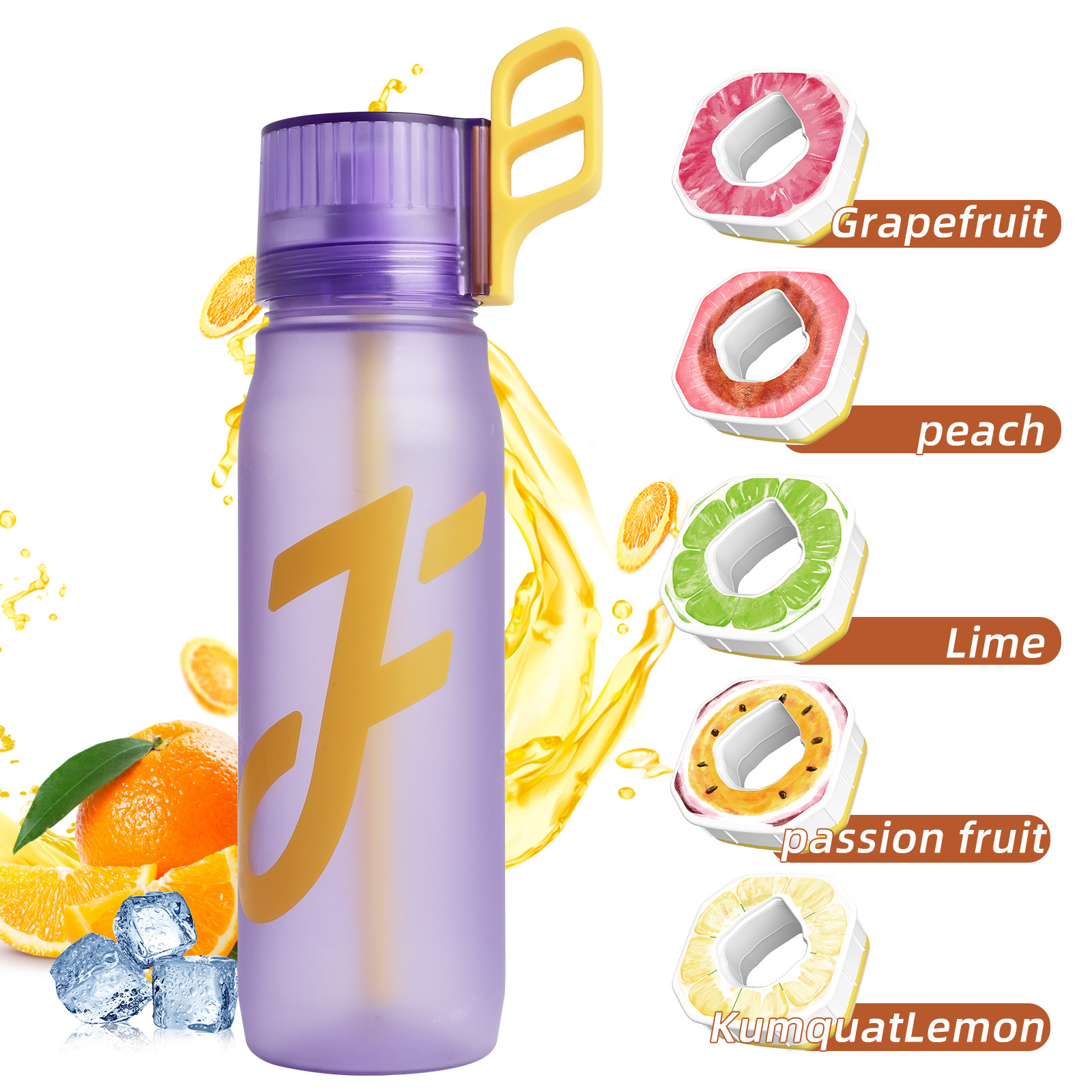 1pc Flavor Pods For Bottle, Fruit Fragrance Rings For Water Bottle