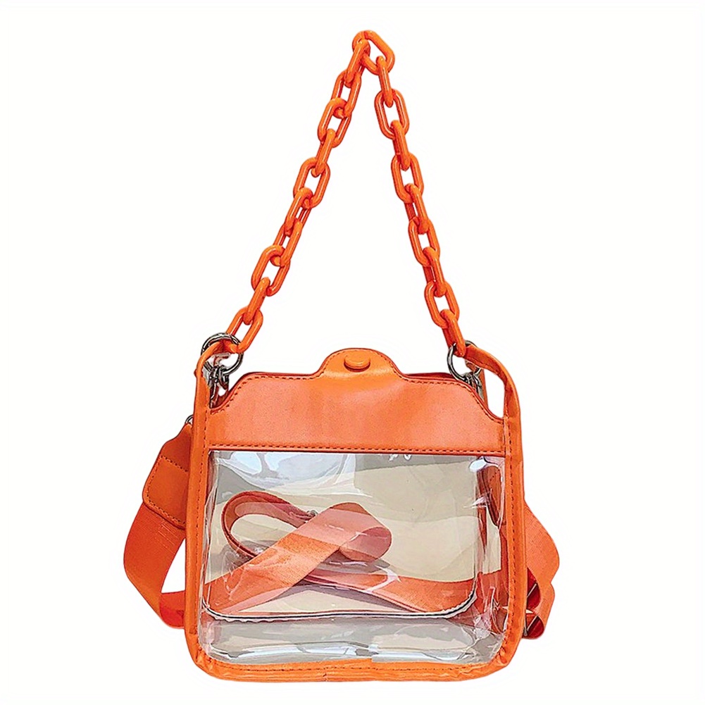 Women Clear Purse Acrylic Clear Clutch Bag, Shoulder Handbag With