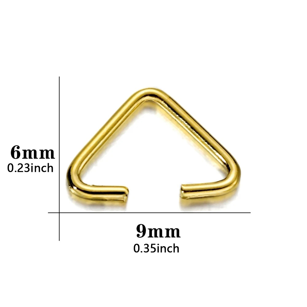 Iron Triangle Clasps Metal Triangle Pendants Clasp Perfect - Temu