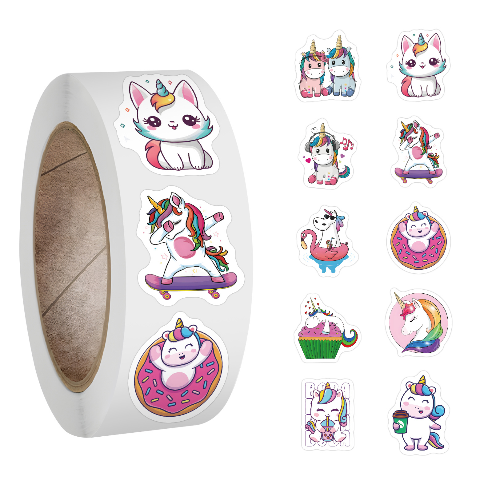 50pcs Lindas Pegatinas De Unicornio De Vinilo Para Niños, Pegatina Femenina  Para Botella De Agua Portátil Cuaderno Teléfono Skateboard, Regalos De Nav