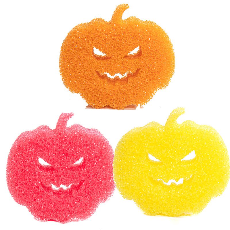 Halloween Pumpkin Shaped Cleaning & Temperature Sensitive Sponge