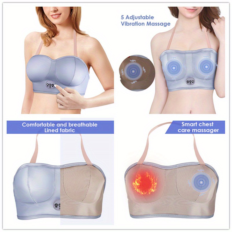 Breast Massage Bra Electronic Vibration Chest Temu