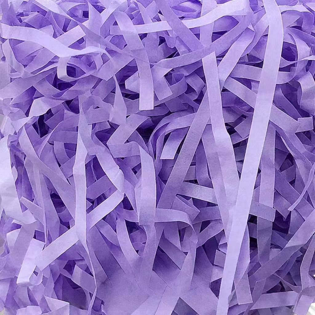 Light Purple Shredded Paper Filler, Paper Grass, Crinkle Paper, Gift Box  Fillers - Paper Else
