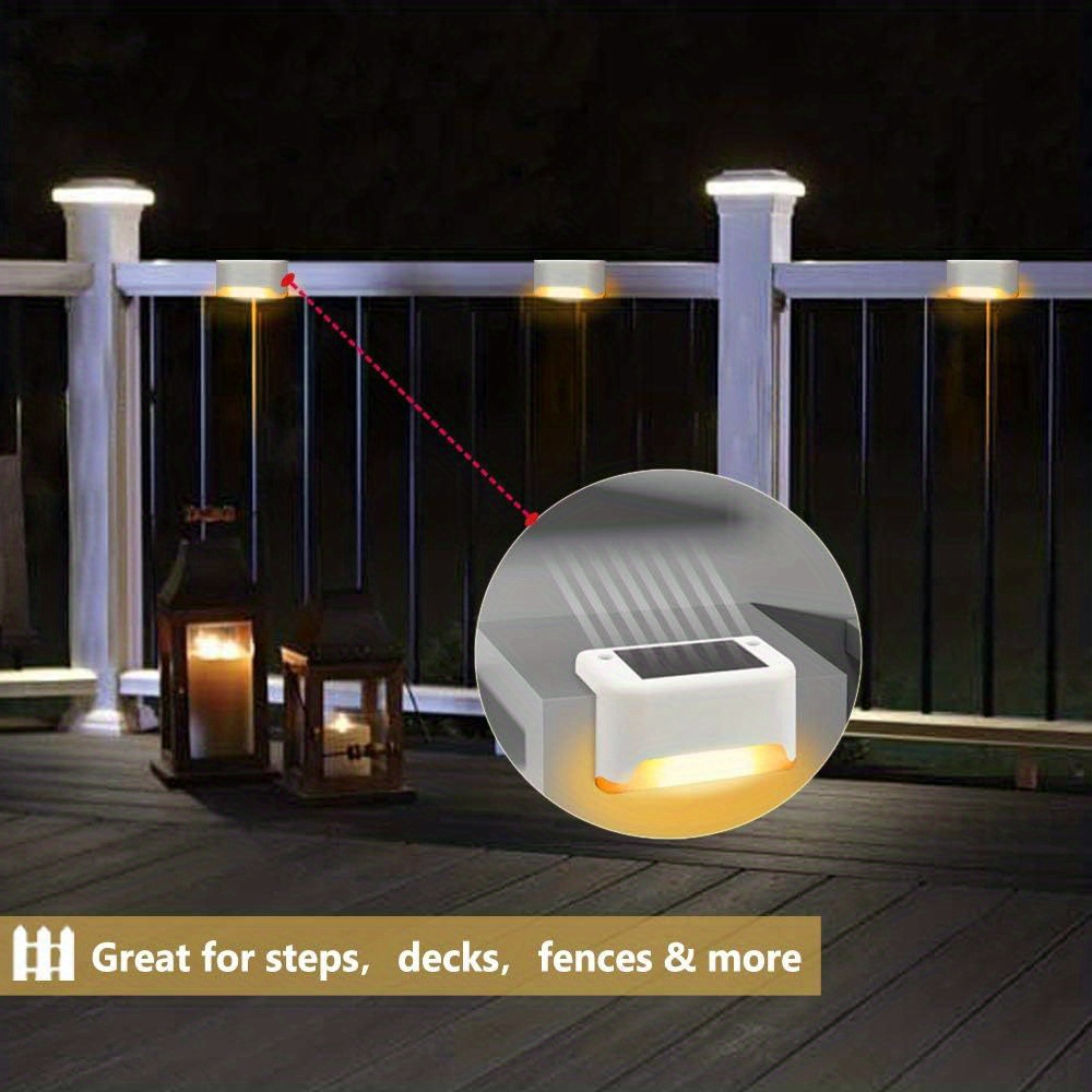 Outdoor Solar Deck Lights Led Solar Lights Outdoor Stairs - Temu