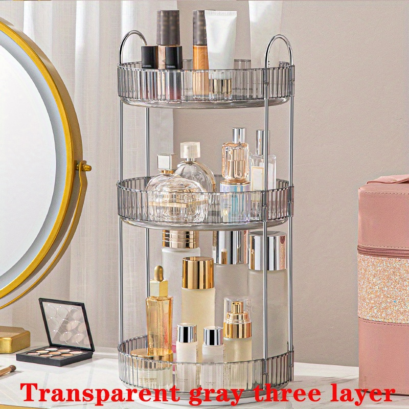 Acrylic Bathroom Storage Holder Metal Skincare Makeup Organizer