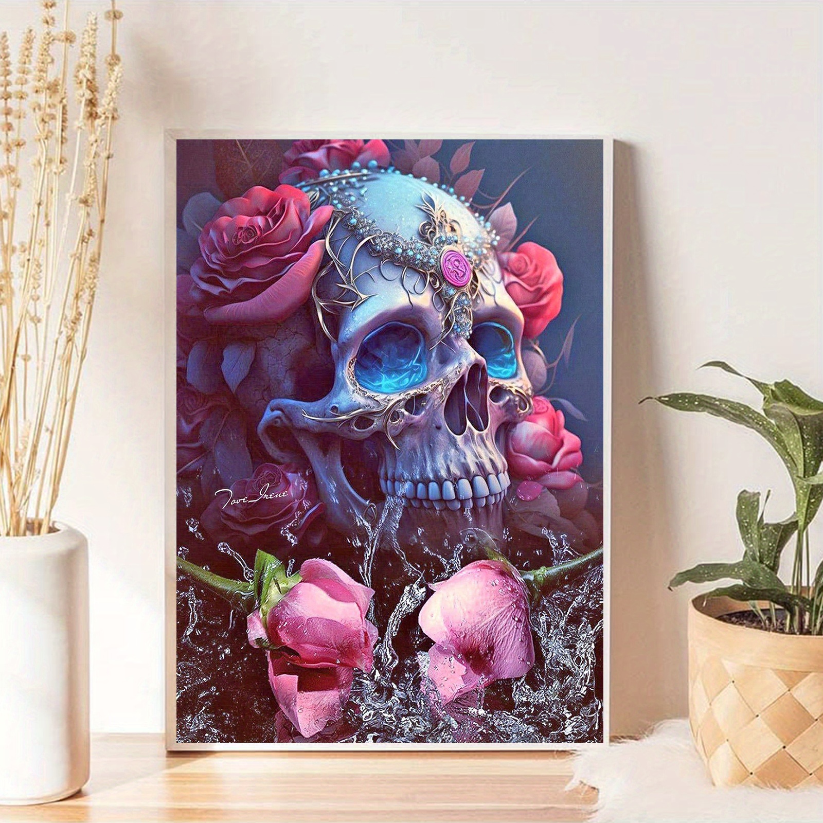 Diamond Painting Skull Tree- Diamond Art Kits For Adults,Full Diamond  Painting Kits,5d Gem Art For Adults Wall Home Decor 11.8x15.7 Inches