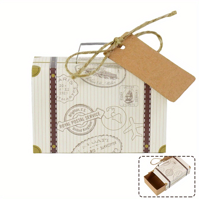 Mini Travel Case Gift Packaging Box Candy Box With Hemp Rope - Temu