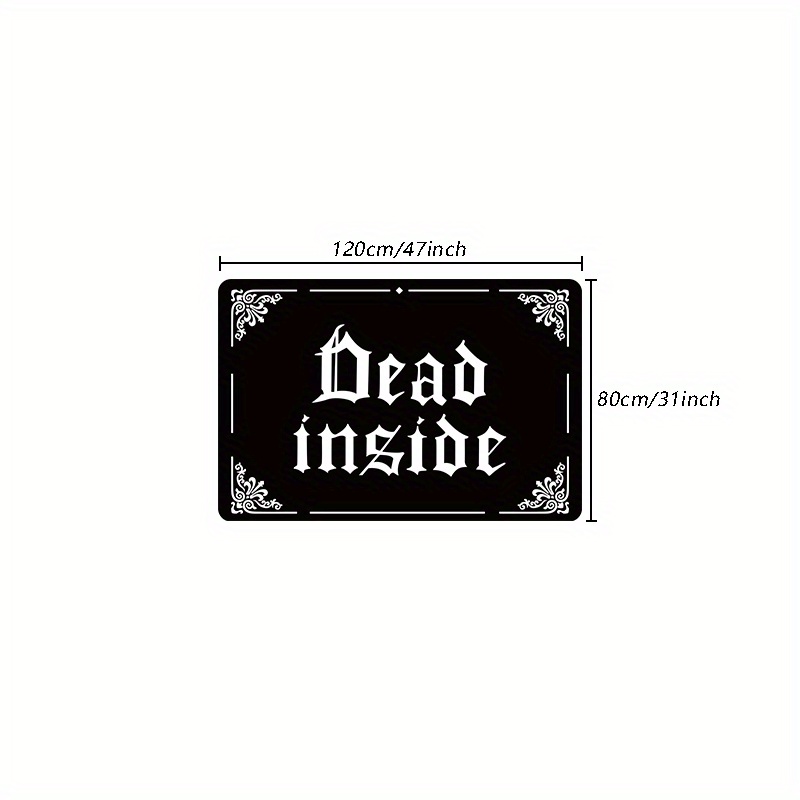 Door Mat Halloween Retro Black White Bedroom Bedside Plush Caret Gothic  Horror Element Coridor Pordh Rug