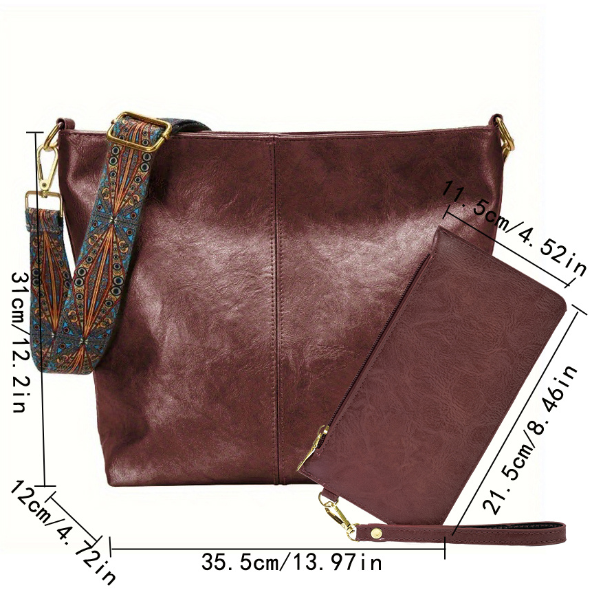 Large Crossbody Bags Ladies Shoulder Handbags Purse and Wallet Set