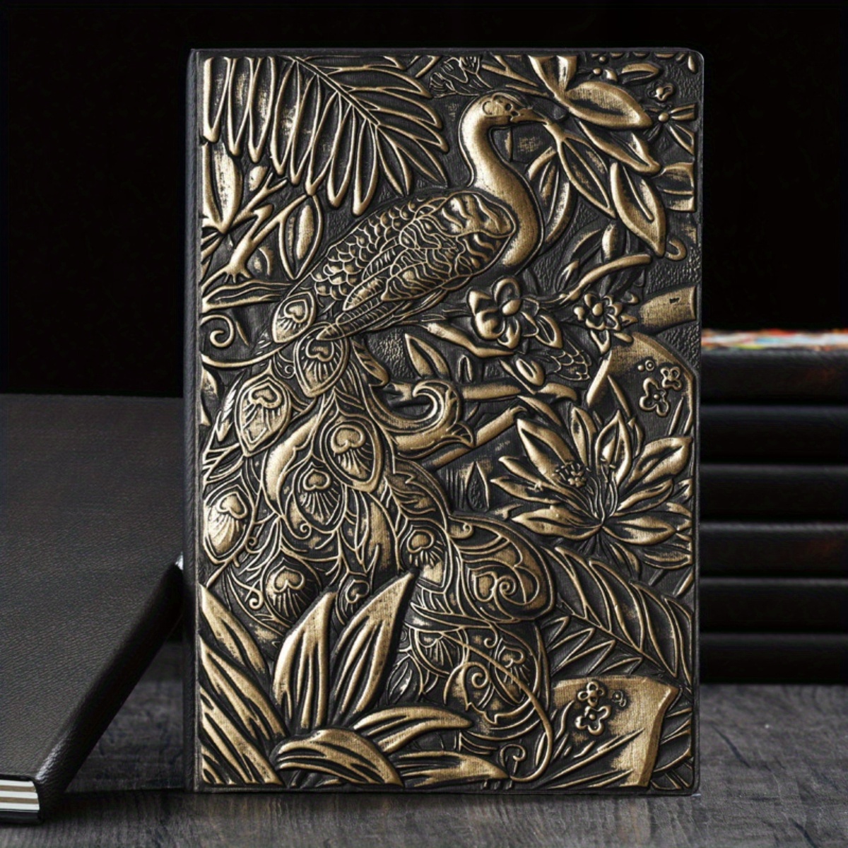 A5 Peacock Embossed Business Notebook - 100 Sheets