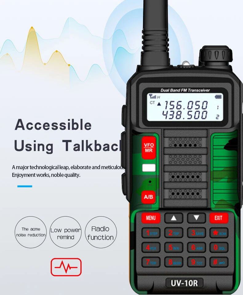 20W 50KM VHF UHF Radio Walkie Talkie Professional FM Transceiver 8000mAh