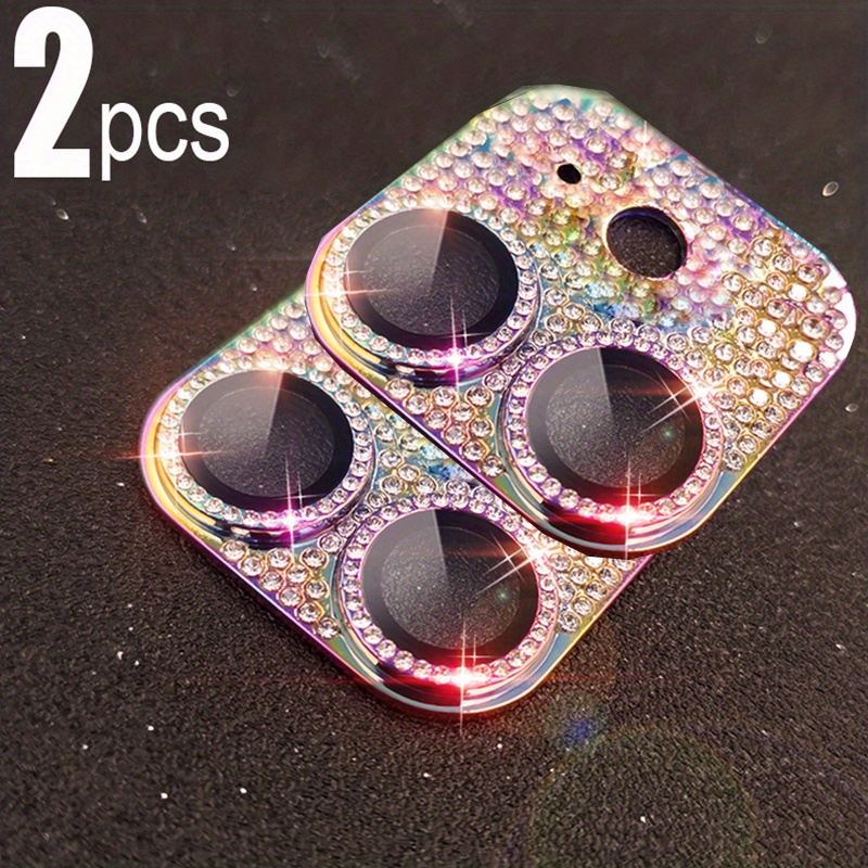 Bling Glitter Camera Protector for iPhone 15 14 Pro Max Plus 13 12