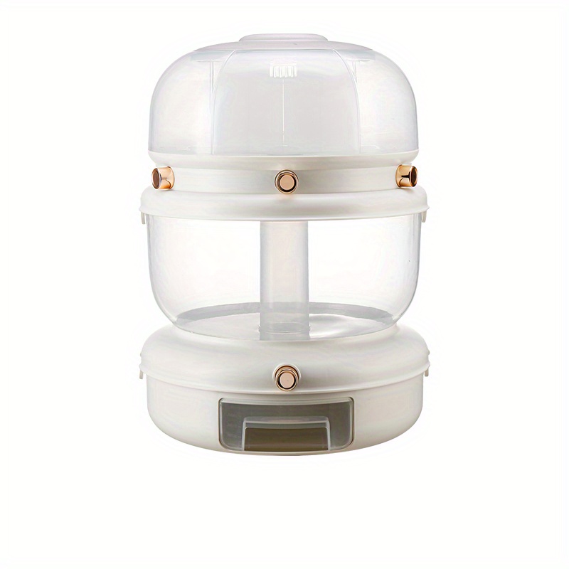 Rotating Double layer Rice Bucket Large Capacity Cereal Container