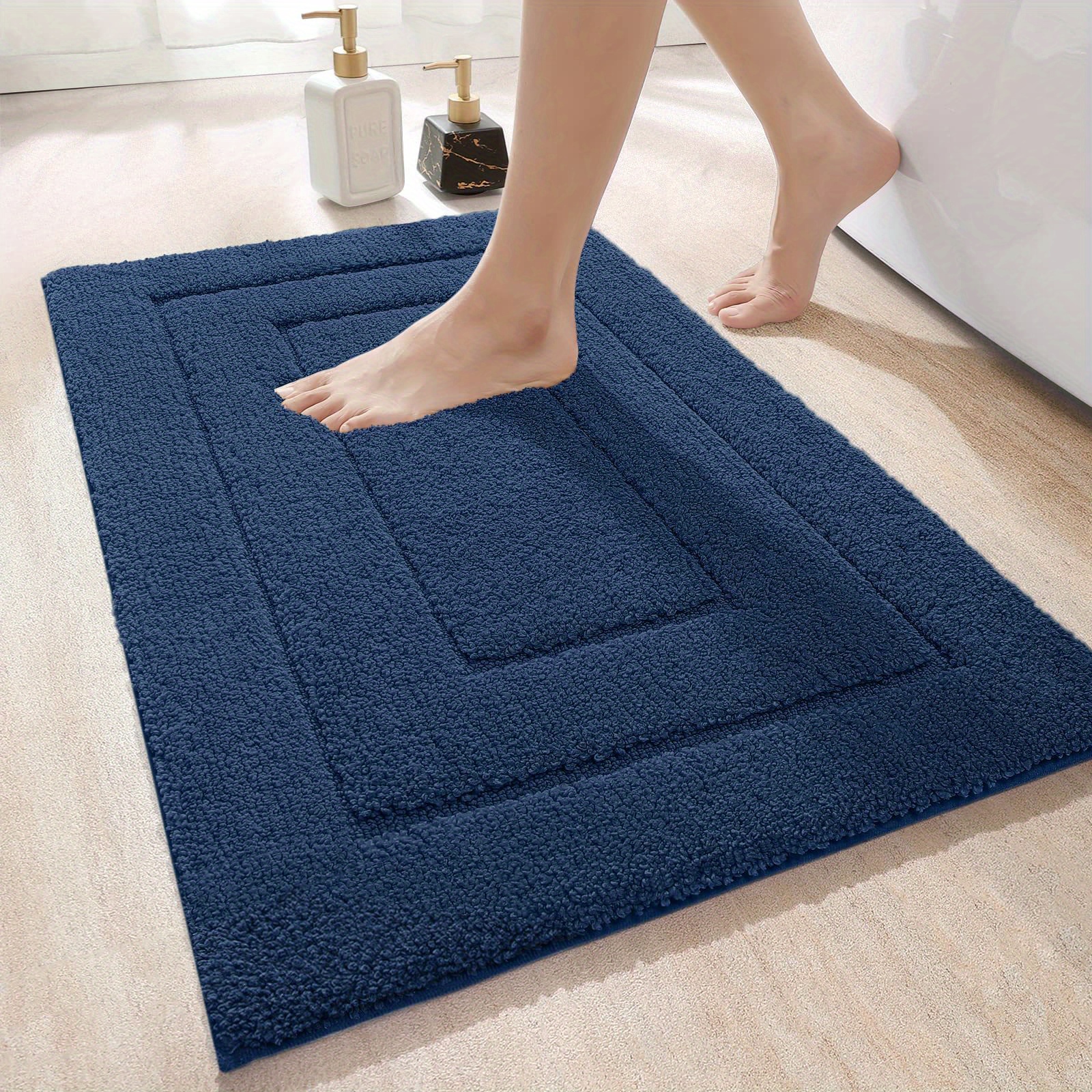 1 Alfombra Baño Súper Absorbente Alfombras Baño Secado - Temu