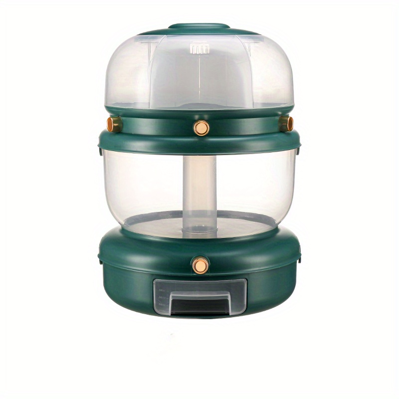 Rotating Double layer Rice Bucket Large Capacity Cereal Container