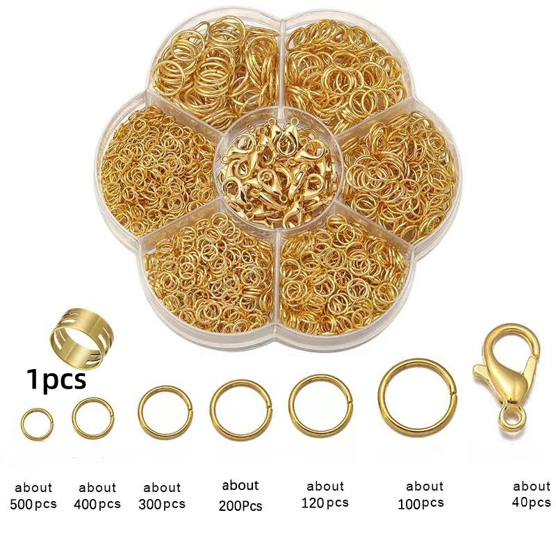 Gold Jump Rings for Jewelry Making, 1500Pcs Jewelry Necklace