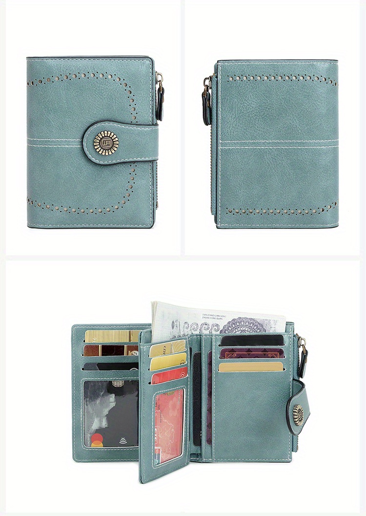 Rfid Anti theft Women's Wallet Multi card Zipper Buckle - Temu