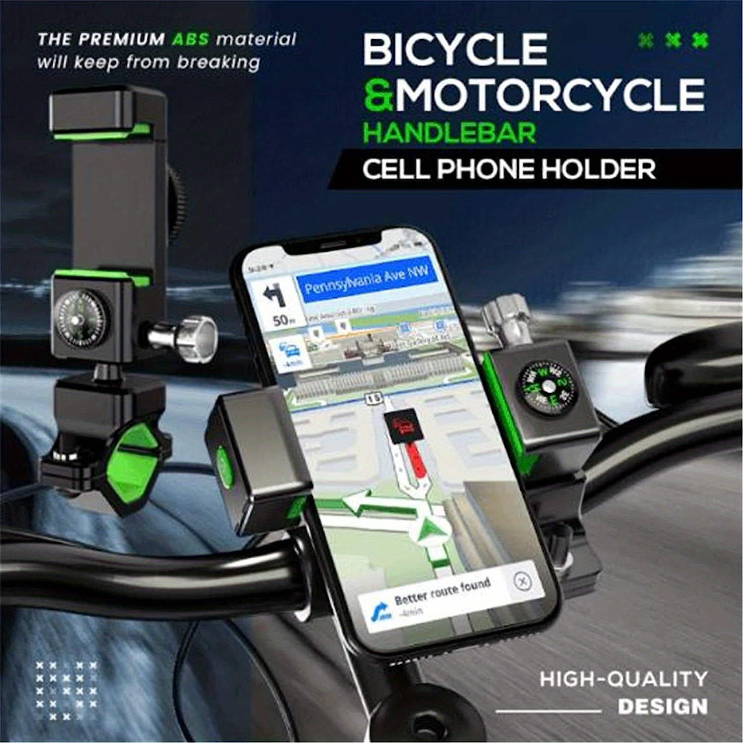 Soporte de teléfono celular para manillar de bicicleta, compatible con  teléfono inteligente universal, soporte de grado premium para bicicletas y