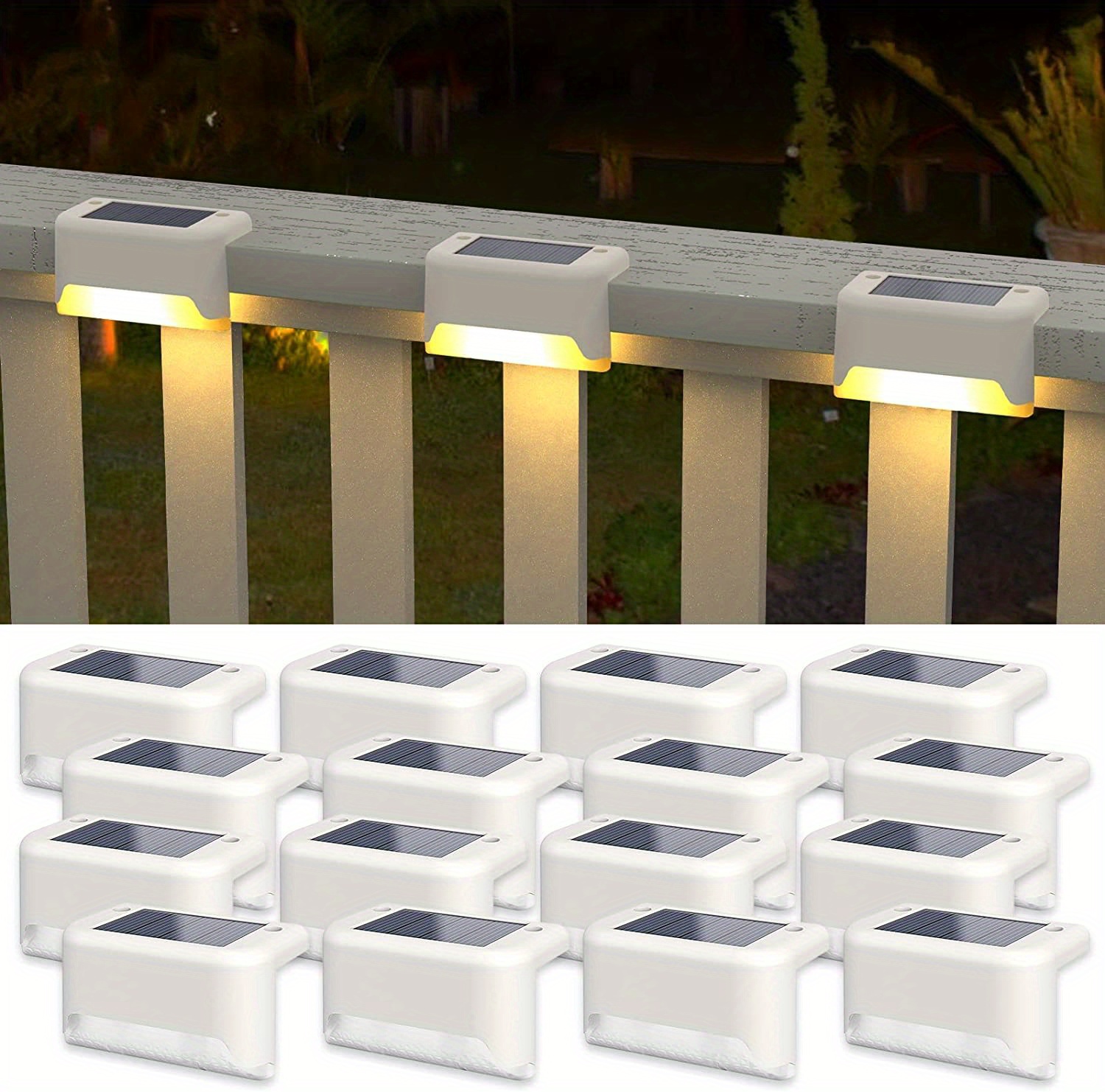 Outdoor Solar Deck Lights Led Solar Lights Outdoor Stairs - Temu