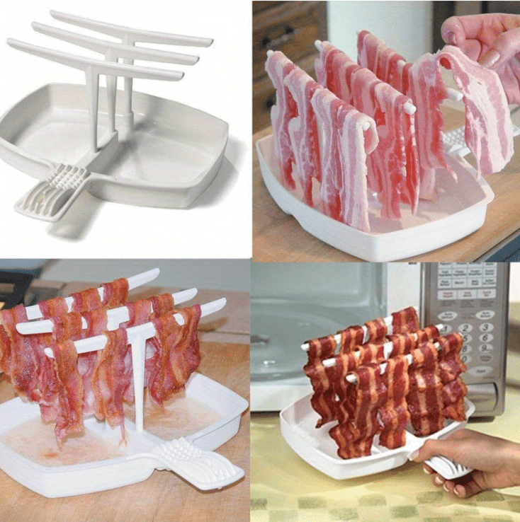 Microwave Bacon Cooker With Tray Crispy Bacon Maker For - Temu