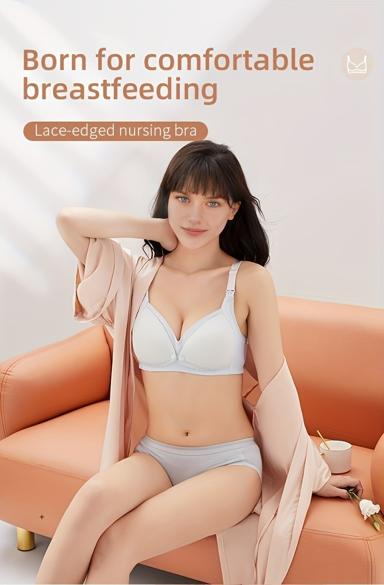 Nursing Bra With Front Open Easy Access, Comfortable Maternity Breastfeeding  Underwear