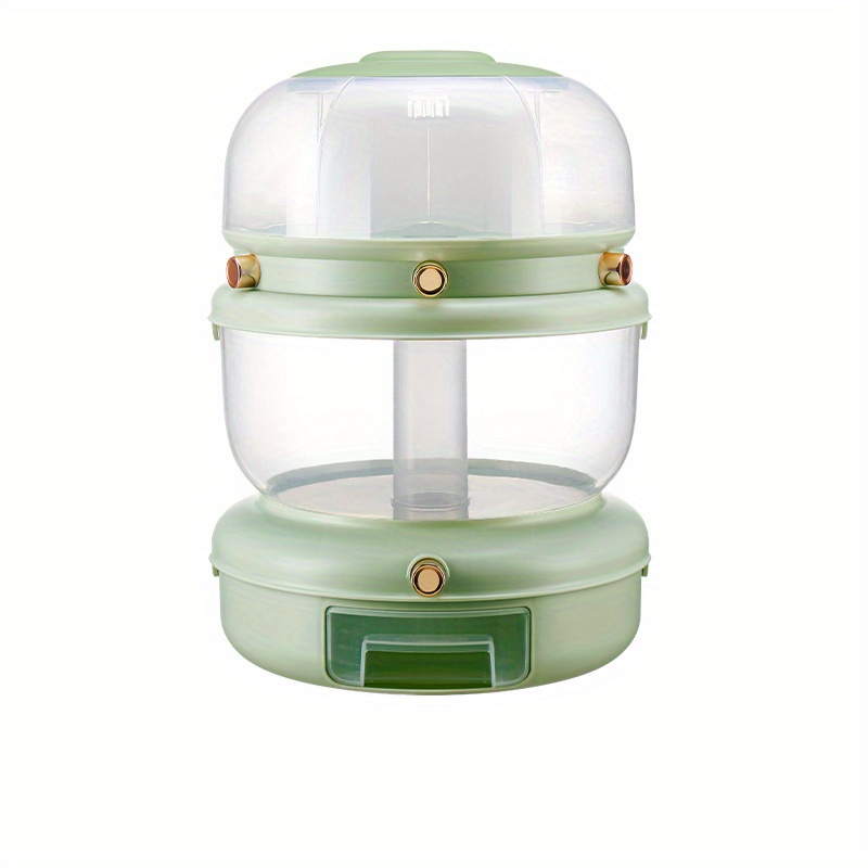 Rotating Double layer Rice Bucket Large Capacity Cereal Container