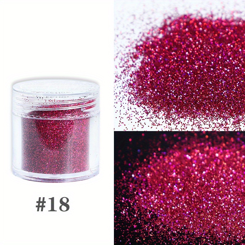 Reflective Nail Glitter Powder Rose Red Purple Holographics Nail