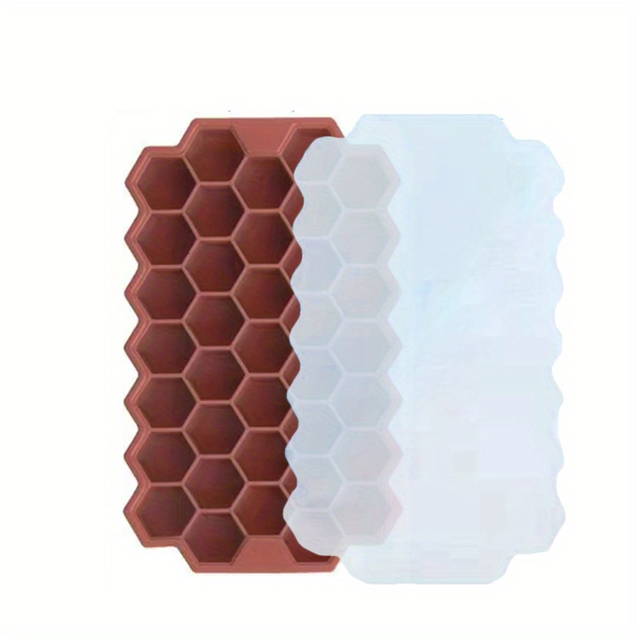 1pc Ice Tray Mold, Silicone Ice Tray, Hexagonal Ice Tray, 37 Grids