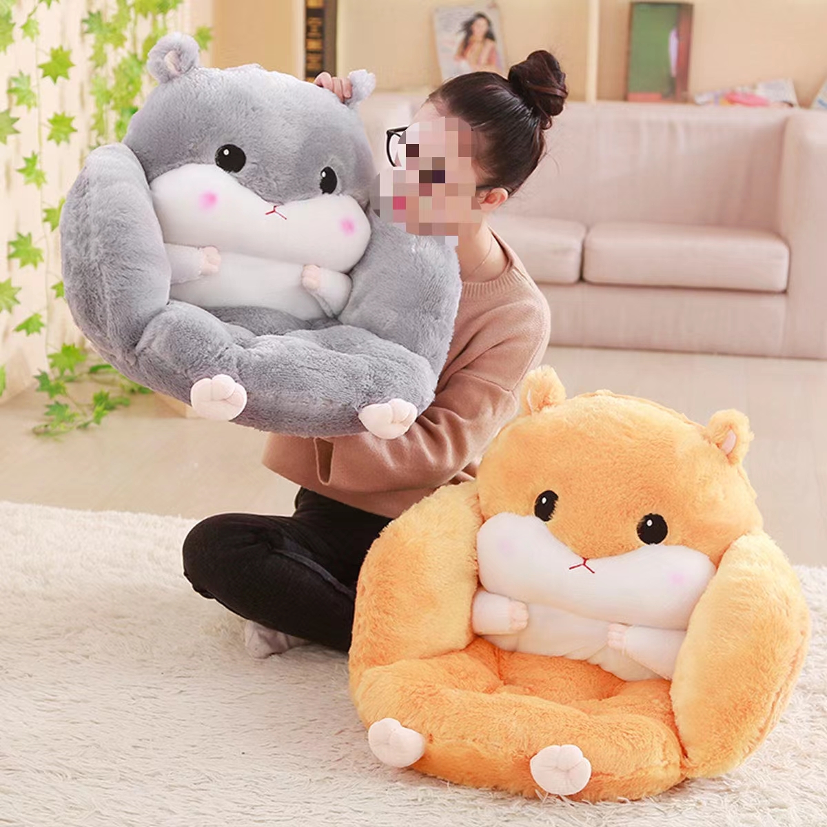 Rose Flower Chair Seat Cushion Fluffy Chair Pad Soft Plush Seat Pillow Home  Office Floor Pillow Sofa No Slip Sofa Chair Pads Chair Cushion Comfort