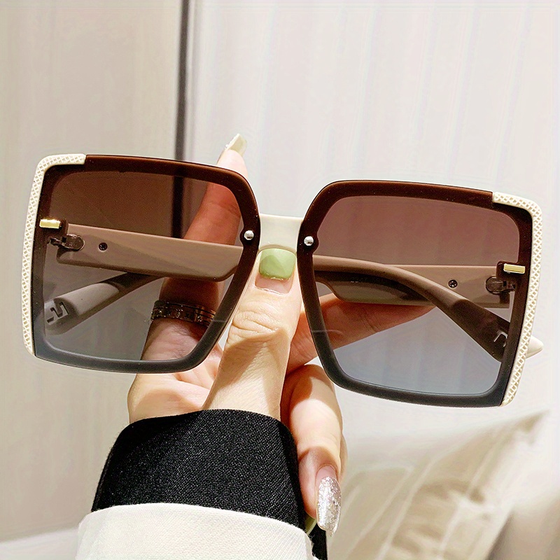 Oversized Square Fashion Sunglasses For Women Polarized Gradient Uv400 Sun  Shades For Driving Shopping Party - Temu