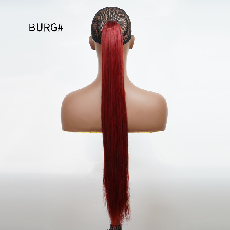 Long Straight Hair Ponytail Braid Wig Synthetic Heat Resistant 613