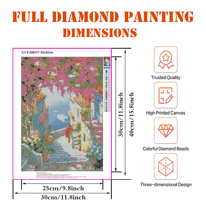 1pc Set Pittura A Numeri Artificiali Adulti 5d Diamond - Temu Italy