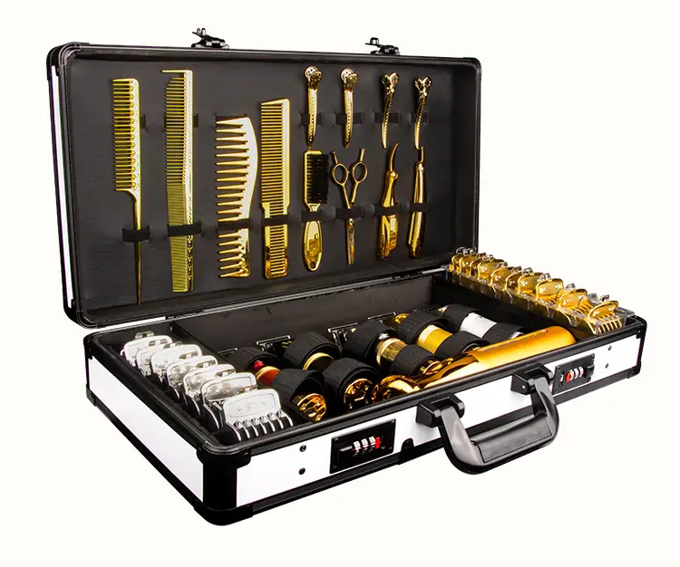 Hairdressing Tool Storage Box Shockproof Aluminum Carrying Case Hairdressing Tool Makeup Case Box Organizer details 3