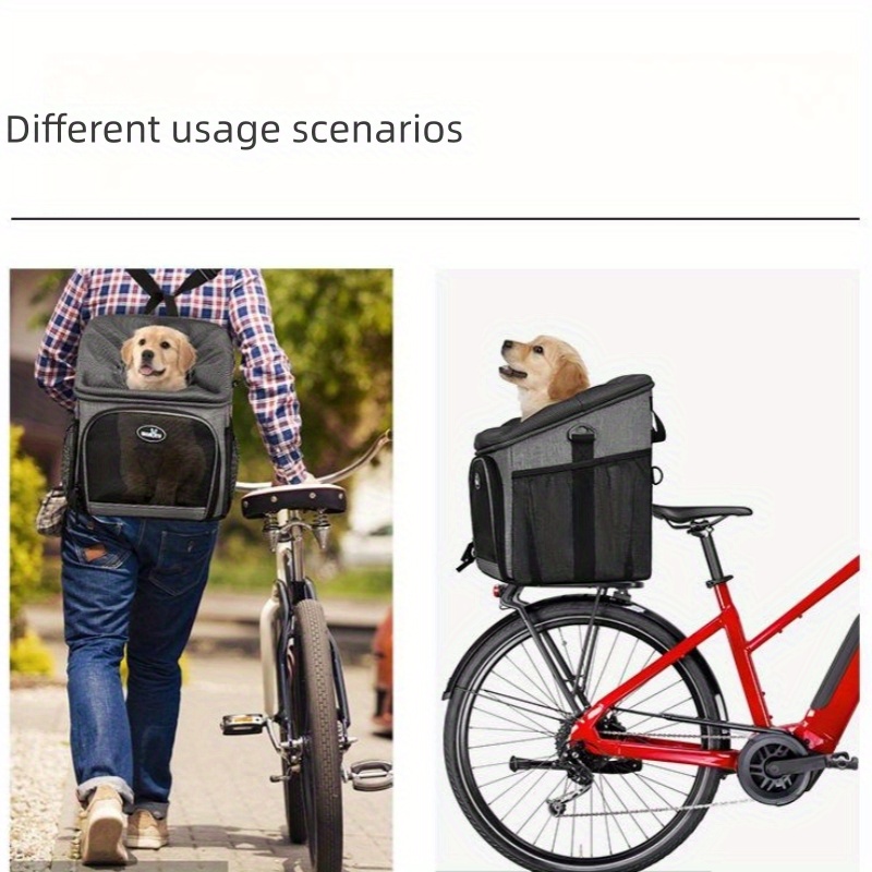 Dog Or Cat Bike Basket Expandable Soft sided Pet Carrier - Temu