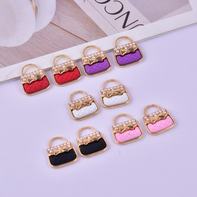 TEMU 10pcs Pendientes De Mano Moda Bolsos, Aleación DIY Accesorios De Joyería Para Pendientes, Collares, Suministros De Manualidades Para Femenina