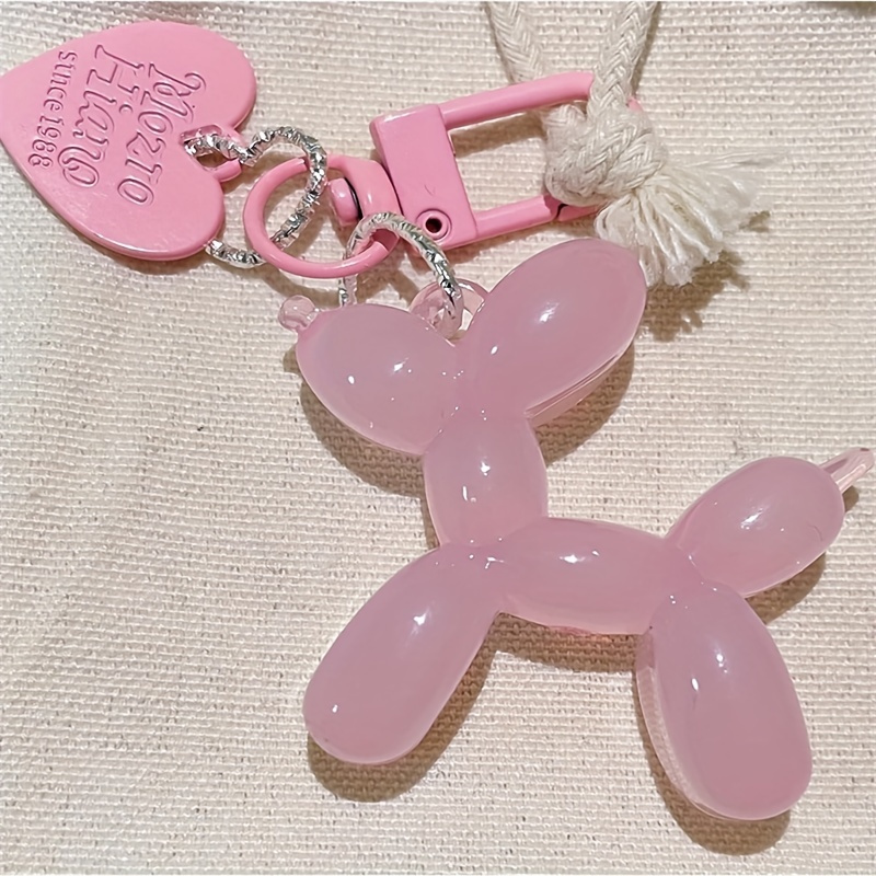 louis vuitton dog keychain pink