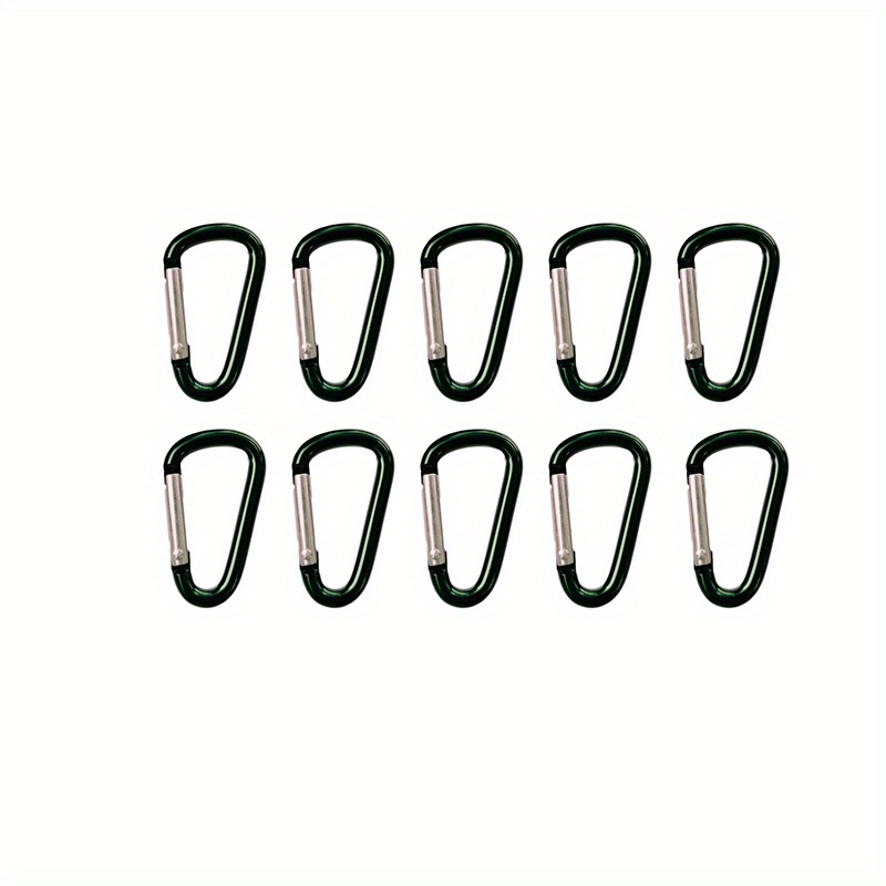 10pcs Carabiner Keychains Aluminum Alloy D Ring Buckle Spring Snap Hook Clip  Perfect For Camping Hiking Daily Use, High-quality & Affordable
