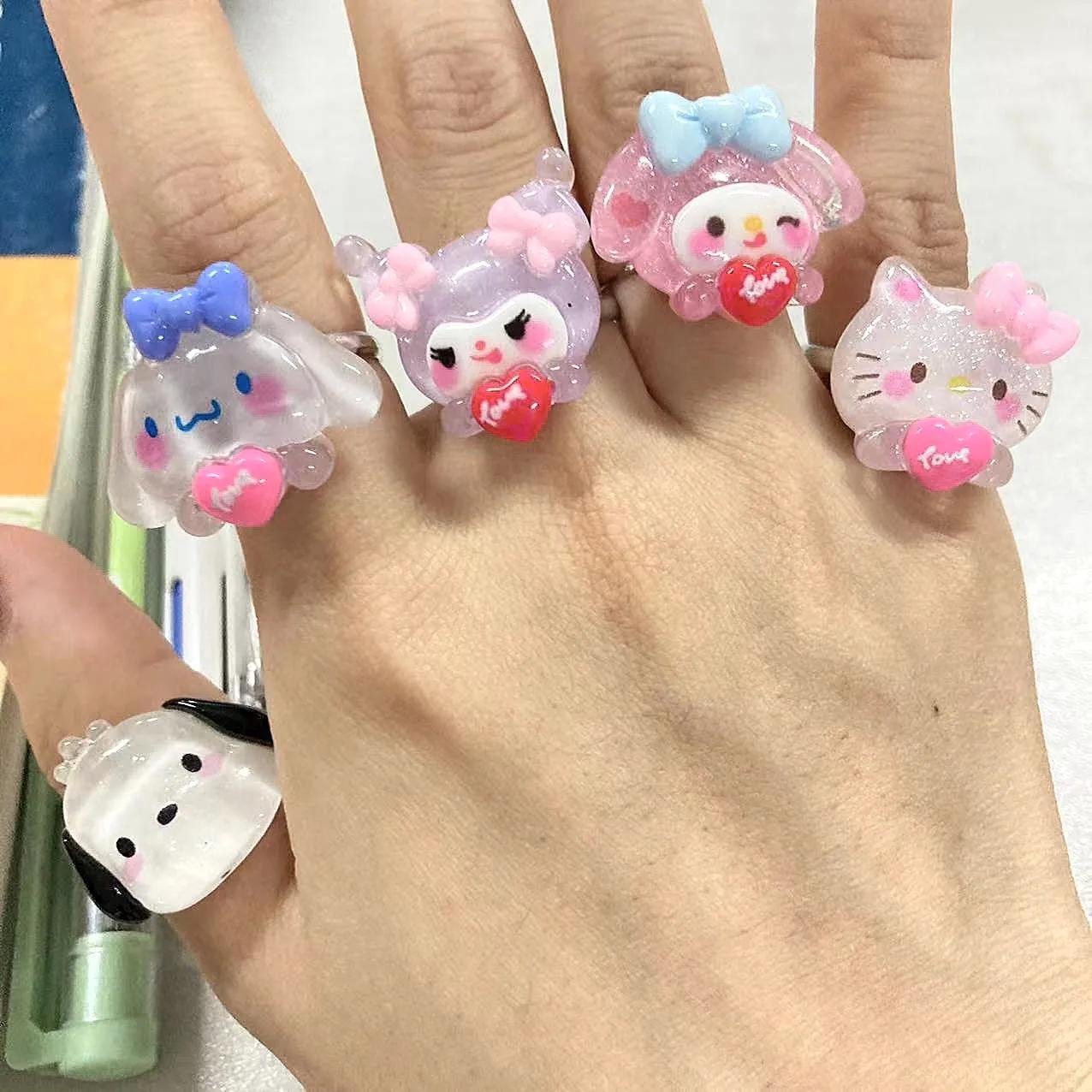 Hello Kitty Kids Toy Fashion Ring Set w/ Box Sanrio Japan –