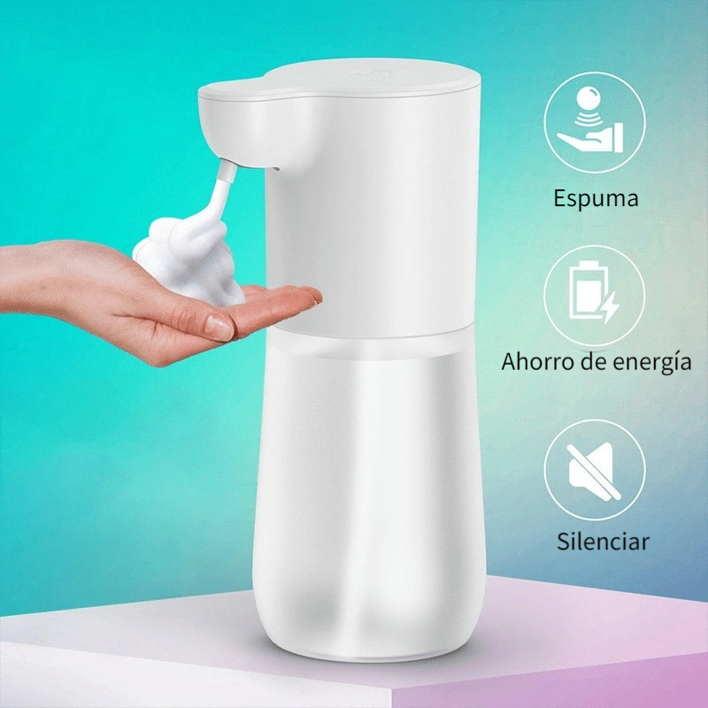 Dispensador de jabón automático de espuma, dispensador de jabón para baño,  desinfectante de manos espumosas, recargable, sin contacto, ahorro de