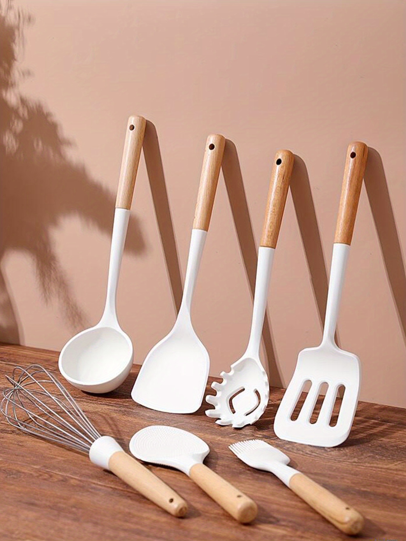 Wood Silicone Ladle