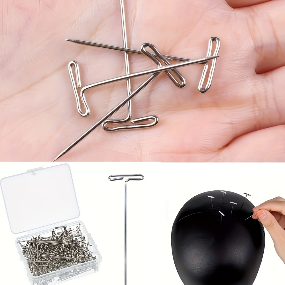 Long T Pins Silver Wig Pins Wigs Making/display Mannequin - Temu