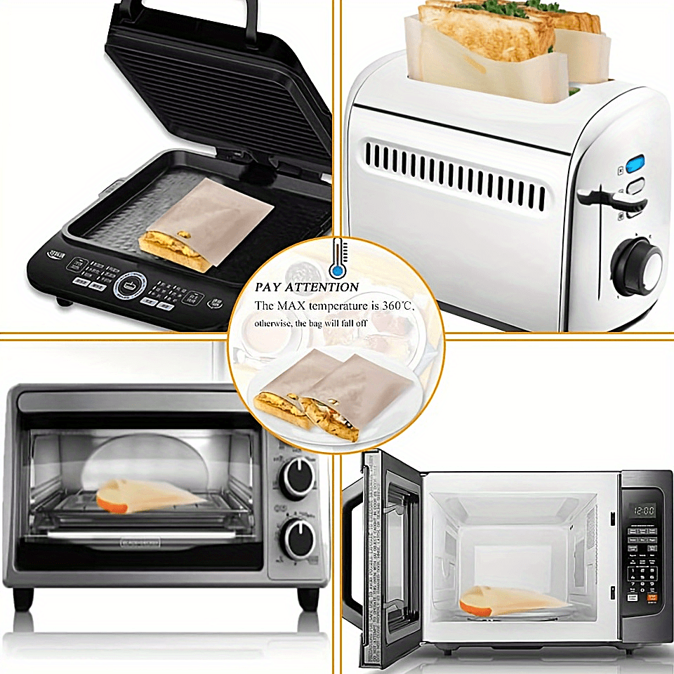 Reusable Gluten Free Toaster Bread Bag Sandwiches Toasting Bags, Toaster  Oven Bags For Toast Cheese Sandwiches, Chicken, Panini, Pizza, Kitchen  Stuff Kitchen Accessories Baking Supplies Halloween Christmas Party Favors  - Temu