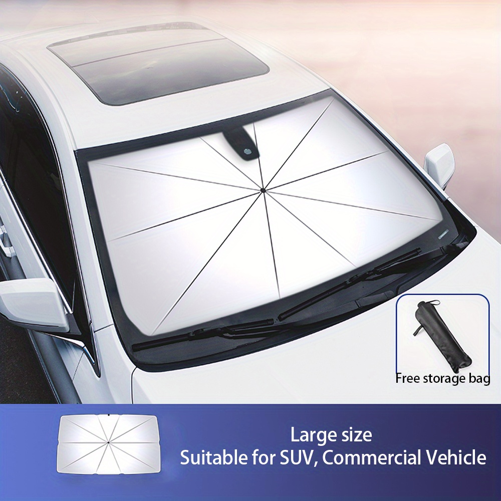 Car Windshield Sun Shade Umbrella, Foldable Front Window Sunshade