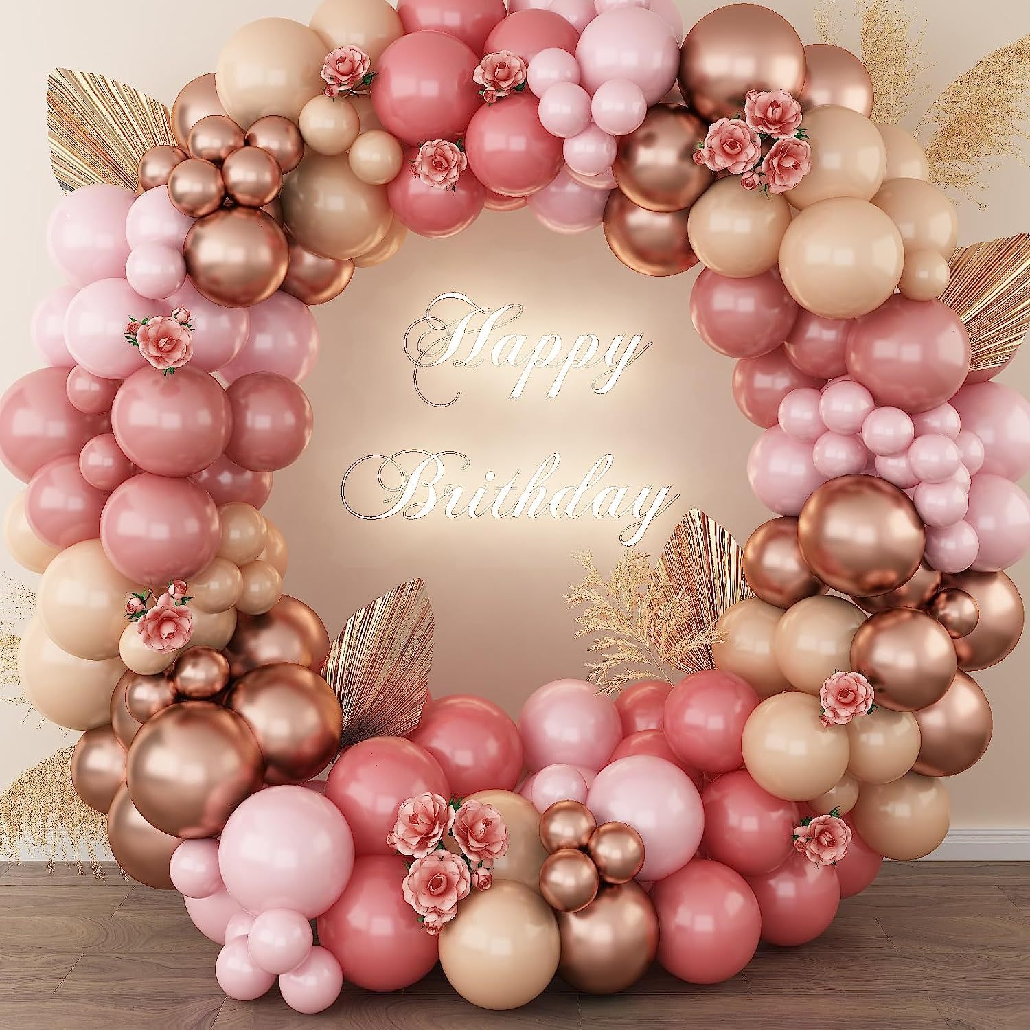 Balloon Arch Birthday Decoration Baby Shower - ballons en or rose